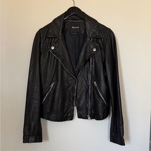 Madewell Black Leather Moto Jacket